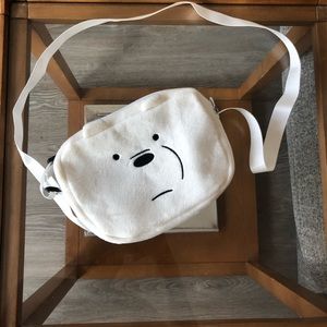 Polar bear plush bag